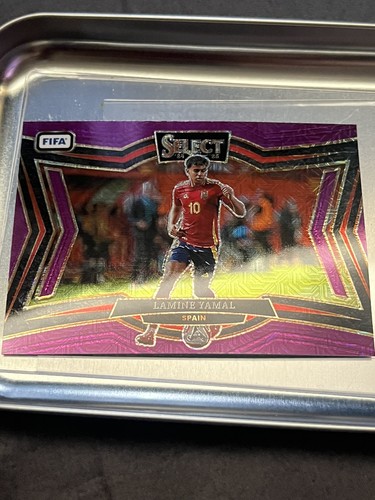 Lamine Yamal 2024 Panini Select Purple Mojo Prizm