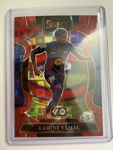 Lamine Yamal 2025 Panini Select Red Geometric Prizm #1