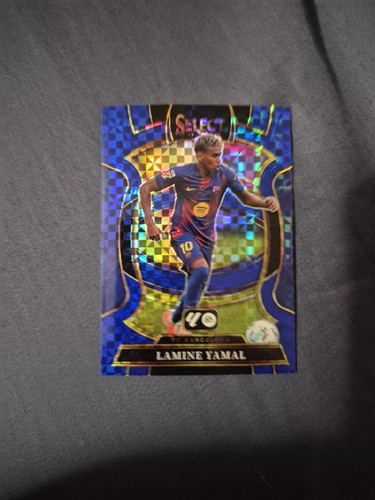 Lamine Yamal 2025 Panini Select Terraza Azul Checker