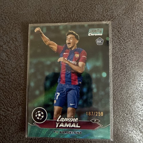 Lamine Yamal 2024 Topps Stadium Club Chrome Aqua Wave /250