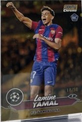 Lamine Yamal 2023 Topps Stadium Club Chrome Gold Refractor /50