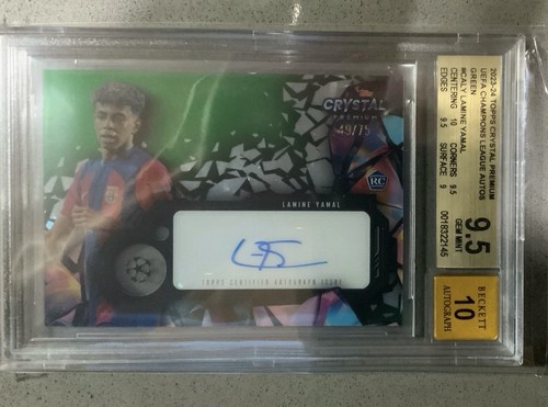 Lamine Yamal 2023 Topps Crystal Premium Green /75