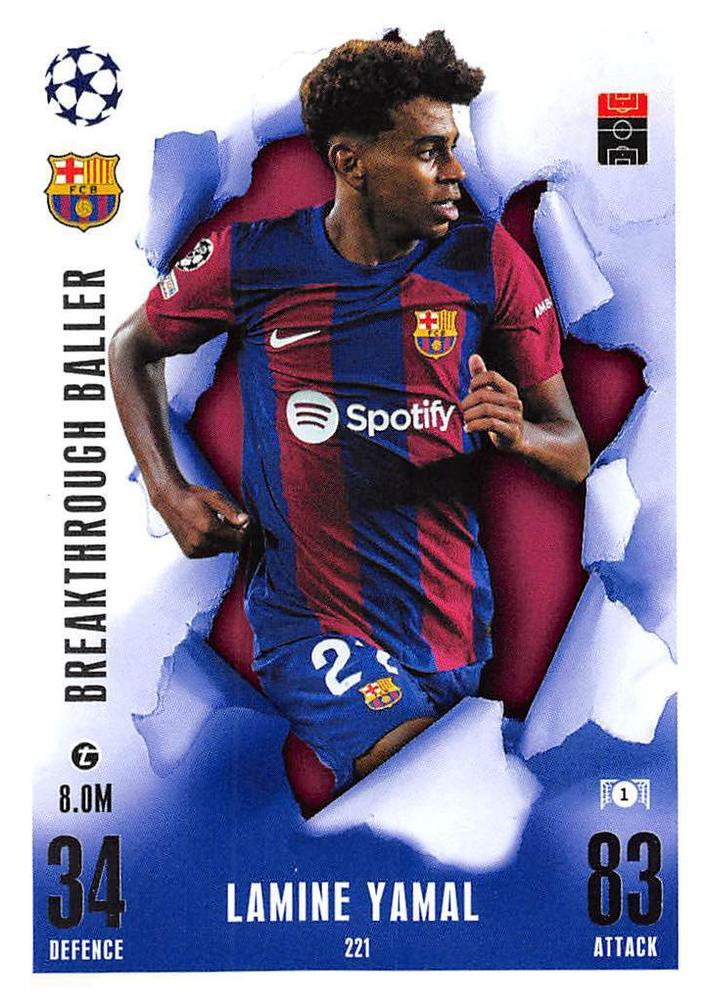 Lamine Yamal 2023 Topps Match Attax UEFA Club Competitions Extra