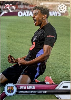 Lamine Yamal 2024 Topps Now UEFA Champions League