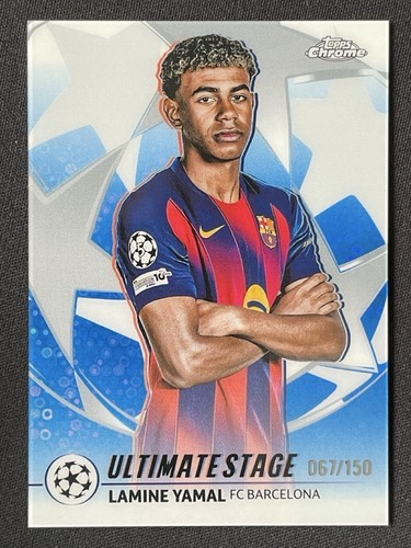 Lamine Yamal 2025 Topps UCC Ultimate Stage Blue Refractor /150