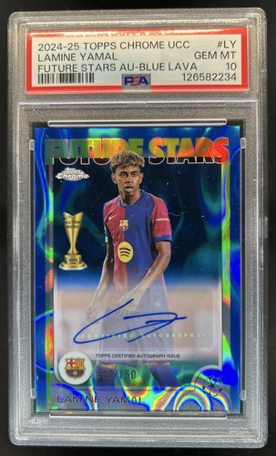 Lamíne Yamal 2024 Topps Chrome Blue Lava /150