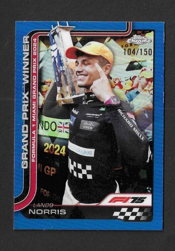 Lando Norris 2025 Topps Chrome F1 Blue /150
