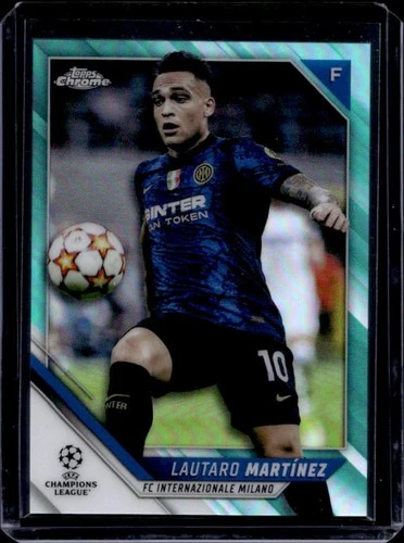 Lautaro Martinez 2021 Topps Chrome Aqua Refractor /199