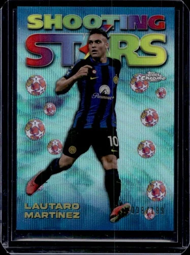 Lautaro Martinez 2024 Topps Chrome Aqua Wave /199
