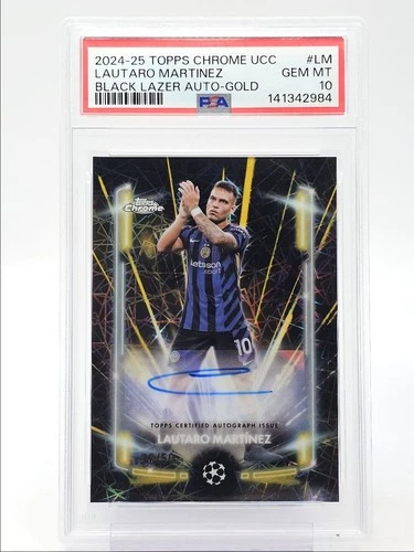 Lautaro Martinez 2024 Topps Chrome Black Lazer Gold /50
