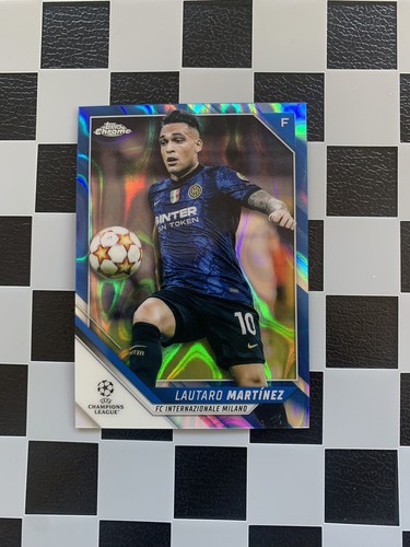 Lautaro Martinez 2021 Topps Chrome Blue Lava