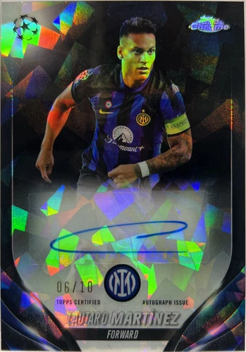 Lautaro Martinez 2023 Topps Chrome Cracked Ice Black /10