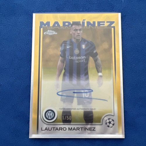 Lautaro Martinez 2024 Topps Chrome Gold /50