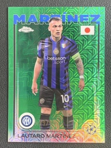 Lautaro Martinez 2024 Topps Chrome Green Mojo /99