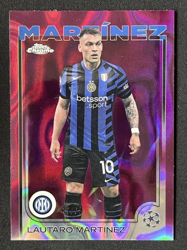 Lautaro Martinez 2024 Topps Chrome Lava Magenta Refractor /75