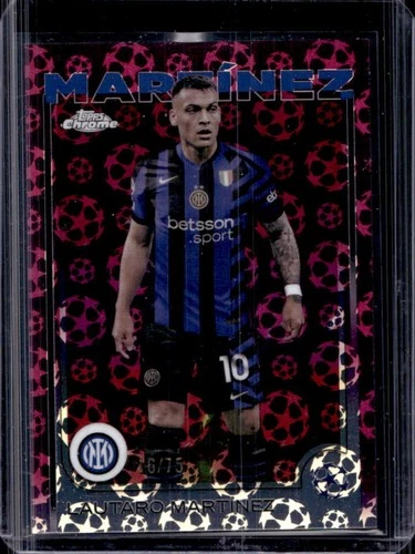 Lautaro Martinez 2024 Topps Chrome Magenta Refractor /75