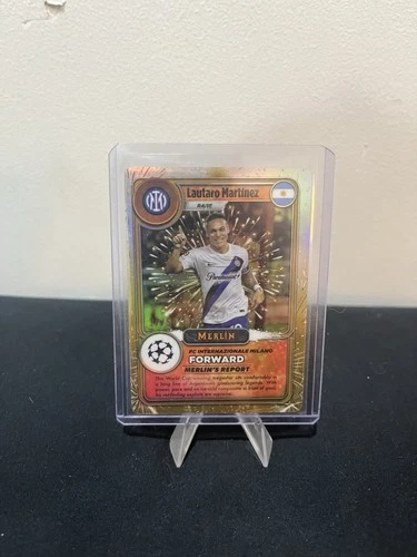 Lautaro Martinez 2023 Topps Chrome Merlin Gold Refractor /50