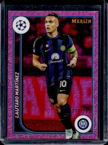 Lautaro Martinez 2023 Topps Chrome Merlin UEFA Pink Mojo Refractor /275