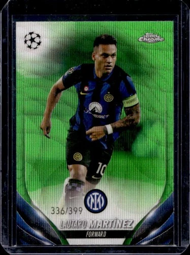 Lautaro Martinez 2023 Topps Chrome Neon Green Wave Refractor /399