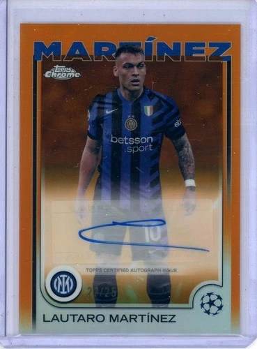 Lautaro Martinez 2024 Topps Chrome Orange Refractor /25