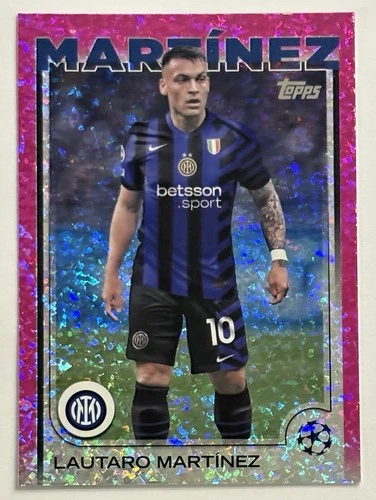 Lautaro Martinez 2024 Topps Chrome Pink Sparkle