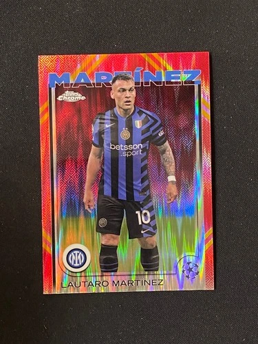 Lautaro Martinez 2024 Topps Chrome Red Refractor #50