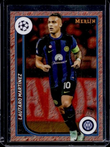 Lautaro Martinez 2023 Topps Chrome Rose Gold Shimmer Refractor /299