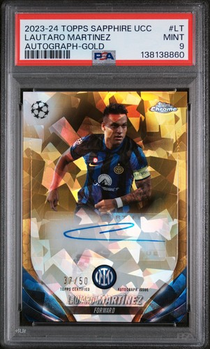 Lautaro Martinez 2023 Topps Chrome Sapphire Gold /50