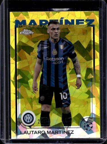 Lautaro Martinez 2024 Topps Chrome Sapphire Yellow /75