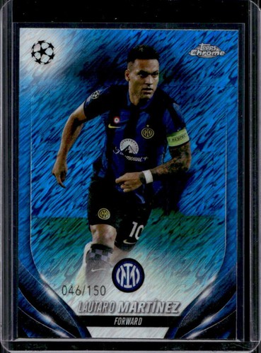 Lautaro Martinez 2023 Topps Chrome UEFA Blue Shimmer /150
