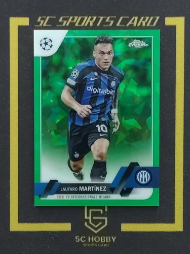 Lautaro Martinez 2023 Topps Chrome UEFA Sapphire Green /70