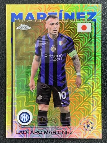Lautaro Martinez 2024 Topps Chrome Yellow Mojo /150