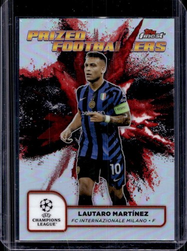Lautaro Martinez 2024 Panini Finest Black/Red Refractor