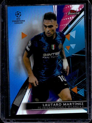 Lautaro Martinez 2021 Panini Finest Blue Refractor /150