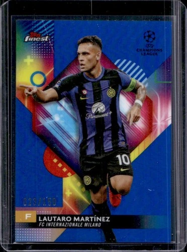 Lautaro Martinez 2023 Topps Finest Blue Refractor /150