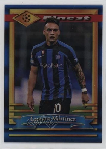 Lautaro Martinez 2022 Topps Finest Blue Refractor /99