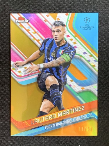 Lautaro Martinez 2024 Topps Finest Gold Refractor /50