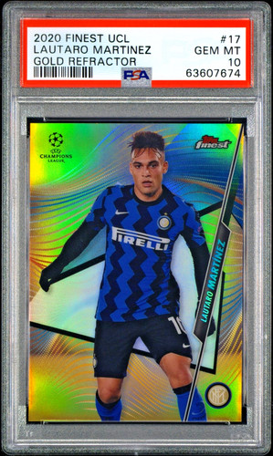 Lautaro Martinez 2020 Topps Finest Gold Refractor /50