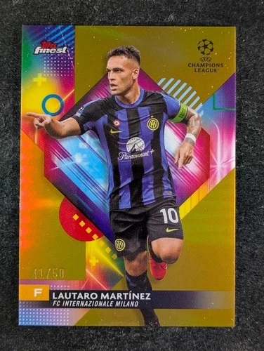 Lautaro Martinez 2023 Topps Finest Gold Refractor /50
