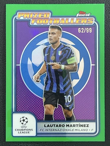 Lautaro Martinez 2024 Topps Finest Green /99