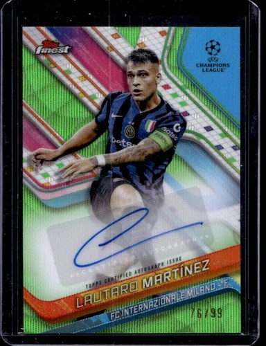Lautaro Martinez 2024 Panini Finest Green Wave Refractor /99