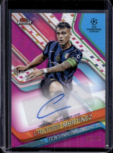 Lautaro Martinez 2024 Topps Finest Magenta Refractor /75