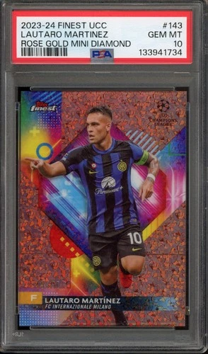 Lautaro Martinez 2023 Topps Finest Oro Rosa /50