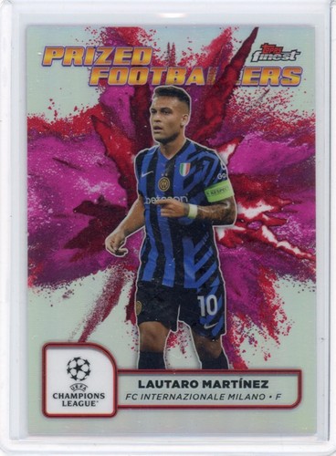 Lautaro Martinez 2024 Topps Finest Pink Red Fusion