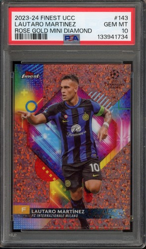 Lautaro Martinez 2023 Topps Finest Rose Gold /50