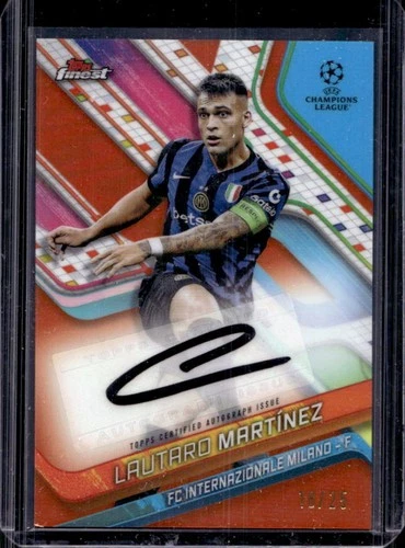 Lautaro Martinez 2024 Panini Finest UEFA Arancione Rifrattore /25