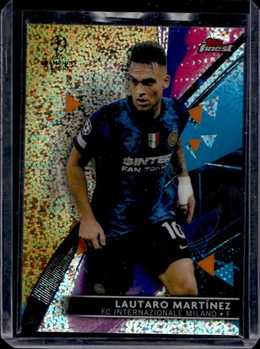 Lautaro Martinez 2021 Panini Finest UEFA Gold Speckle Refractor /50