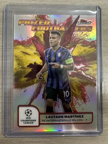 Lautaro Martinez 2025 Topps Finest Yellow/Red Fusion