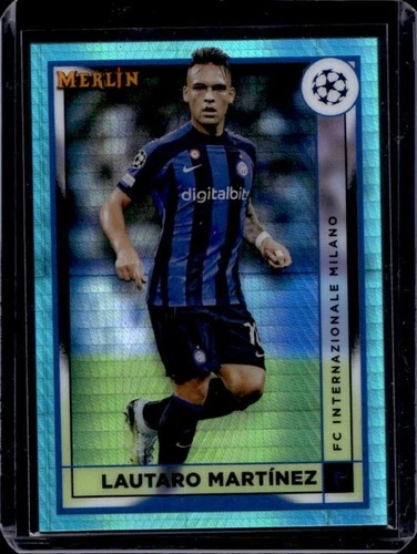 Lautaro Martinez 2022 Topps Merlin Chrome Aqua Prism Refractor