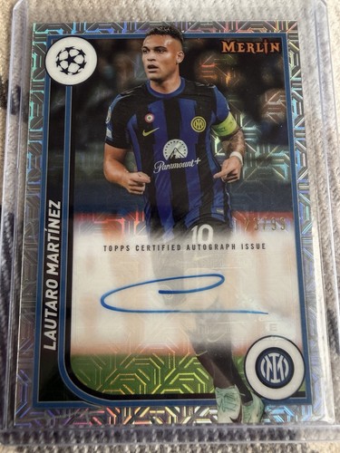 Lautaro Martinez 2023 Panini Merlin Chrome Argento Mojo /99